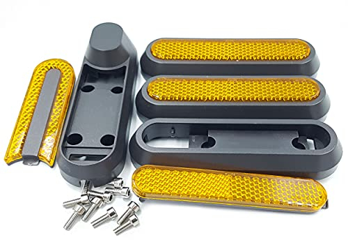 Vestigia® - Reemplazo De Cubierta Reflectante De Rueda Lateral Trasera Y Delantera Para Xiaomi 1S Essential Pro2 Scooter Eléctrico - Piezas De Repuesto Para E-scooter (Naranja)
