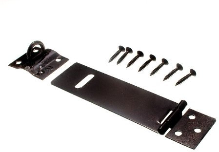 One Stop DIY 24 x ganci per lucchetti leggeri e resistenti neri da 100 mm