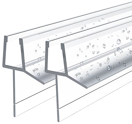 EMKE Junta de ducha de repuesto para cristal de 4 – 6 mm de grosor, deflector de agua de 600 mm, junta para puerta de ducha con 4 mm de borde de sellado extraíble (altura 16 mm), 1 pieza