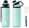 Fjbottle Botella Agua Acero Inoxidable con Tapa Magnética 1L, 800ml, 600ml, 400ml sin BPA Botella Termica para Niños, 1500ML Deportiva Termo
