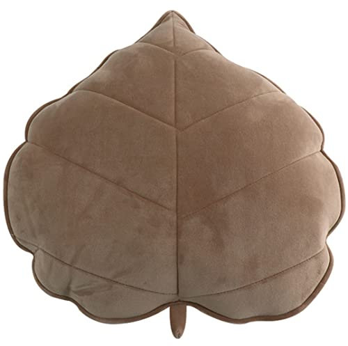 YILANLAN Fun Blattkissen Plüsch Bodenkissen Simulation Bürokissen Stuhl Sofa Autokissen Einfaches Raumdekorationskissen (50cm*50cm, Brown)