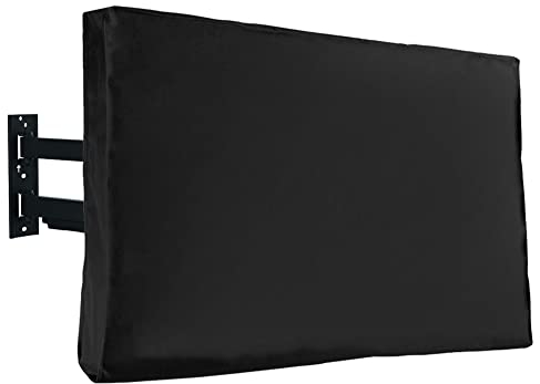 Gicov Outdoor-TV-Abdeckung, wasserdicht, wetterfest, Staubschutz für kaltes Wetter, Fernsehschutz mit Bodenabdeckung, Fernbedienungstasche für Außen, LED, LCD, OLED-Flachbildfernseher (30-32 Zoll)