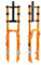 Amdieu 26/27,5/29 Zoll MTB Downhill-Gabel, 1-1/8 Zoll Federweg 150 mm for DH/XC/BMX Federgabeln Air Shock MTB Fahrradgabel Fahrrad Federgabel (Color : Orange, Size : 26 inch)