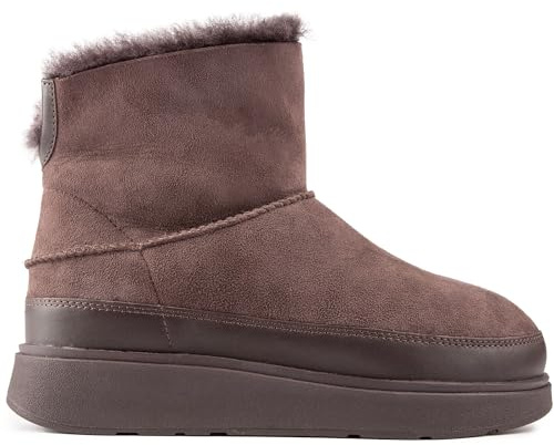 Fitflop Womens Gen-ff Ultra - Shearling Mini Ankle Boot, Chocolate Brown, 5 UK