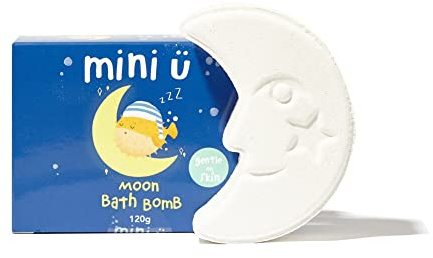 Mini U Moon Bath Bomb (Pack of 2) - Fizzing Trail Bath Bomb for Kids, Vegan & Cruelty Free - Non Toxic - Perfect Childrens Gift for Fun Bathtimes