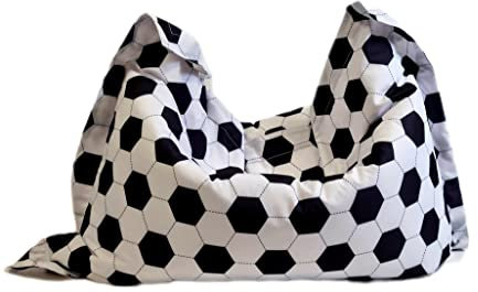 MaxiBean Large Bean Bag Chair for Kids and Children - Gaming BeanBag Cushion with Filling Beans Included, Perfect for Living Room, Bedroom, Garden Room, and Outdoor Use Weather Resistant - Football