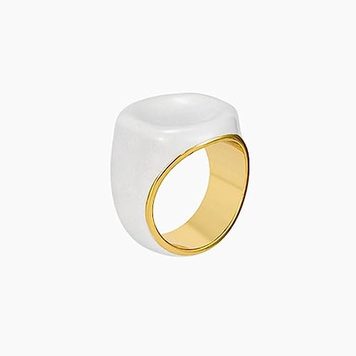 OdDdot Übertriebener unregelmäßiger runder Emaille-Tropfen-Emaille-Backen Grüne Ringe Halloween-Trendschmuck für Frauen Neue Trendige Pride-Ringe