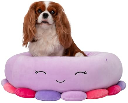 Squishmallows JPT0087 - Beula der Oktopus Tierbett 60 cm, offizielles Jazwares Plüsch, superweiches Haustierbett