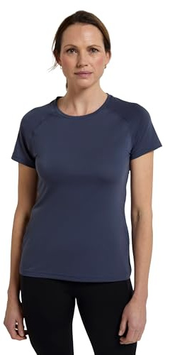 Mountain Warehouse Quick Dry Womens IsoCool T-Shirt Dark Grey 14 | Lightweight & Comfortable Ladies Tee to Keep Dry & Cool, Breathable & High-Wicking Short Sleeve Active Top for Summer, Travel