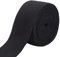 BENECREAT Ruban Coton Chevrons Noir 9m, Rouleau de Ruban de Sangle Naturelle Douce de 50 mm de Large pour la Couture Artisanale, Poignée Sac en Tissu, Fourre-Tout