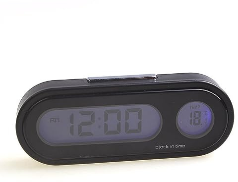 Auto-Armaturenbrettuhren, Autouhr, Auto-Armaturenbrett-Digitaluhr, Leuchtende Elektronische Uhr mit Temperaturanzeige für das Armaturenbrett