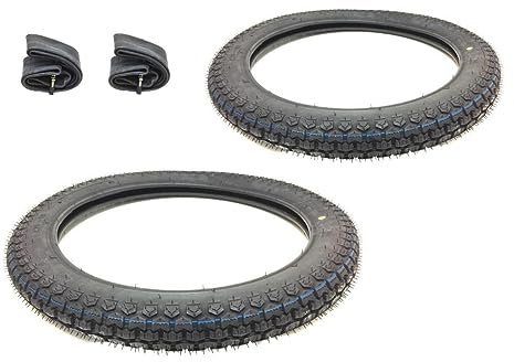 2x Reifen + Schlauch Set K254 2.75-18 (2 3/4 x18) 42P TT passend für MZ ETZ TS ES, Aprilia Red Rose, Honda CG 125, Suzuki GN GP GS TU 125, Yamaha RD 80 MX YBR 125 uvm.
