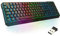 KLIM Chroma Wireless Gaming Tastatur Kabellos QWERTZ DEUTSCH - NEU 2024 - Langlebig, Ergonomisch, Wasserdicht, Leise - RGB Kabellose Tastatur Gaming für PC PS4 PS5 Mac (Generalüberholt)