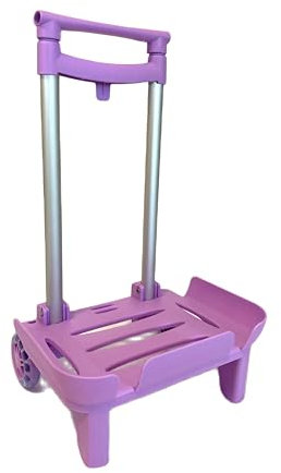 Devesa Carrello per Zaini Scolastici – Malva – Leggero, Pieghevole e Robusto, con Base Protettiva e Vassoio Ampio, Ruote Silenziose e Design Ergonomico per Prevenire il Mal di Schiena