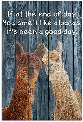 Bioprocess You Smell Like Alpaka Lustige Wanddekoration Poster Wandkunst Dekor Metallschild Poster 20,3 x 30,5 cm