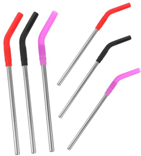 Zerodeko Palhinhas Reutilizaveis 6 Piezas De Acero Inoxidable Cepillos De Limpieza De Pajitas Gigantes Para Batidos Pajitas Anchas Vasos De Colocar Boda 16c Gel De Sílice