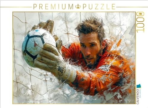 Puzzle · Fußball Torwart, Konzentration pur | 1000 Teile · Lege-Größe 64 × 48 cm · CALVENDO Puzzle