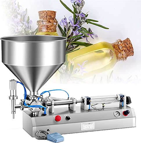 50 W pneumatische Flüssigkeitsfüllmaschine, automatische Flaschenflüssigkeitsfüllmaschine, für Paste und Flüssigkeit, Wasser, kosmetische Creme, Shampoo, Lipgloss