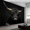 Fototapete Realismus-Fotografie Wanddekoration, Tier Hochlandrind Yak Tapeten Wandtapete, für Wohnzimmer Schlafzimmer 350x256 cm (BxH) Wandtapete Panorama Poster Wandbild für Kinderzimmer