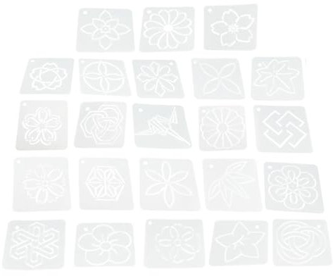 23-teiliges Quilt-Vorlagen-Set, Hohle, Transparente, Gefrostete PP-Quilt-Schablone, Quilt-Schnittschablone für Kleidung, Handgefertigte Gemischte Quilt-Vorlagen, Bestickte