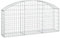 puraday Panier gabion 150 x 30 x 60/80 cm en fer galvanisé - Barrière de jardin - Décoration insonorisante - Décoration en plein air - arrière-cour - Mur de gabion renforcé