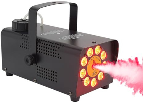 12 Farben Mini Nebelmaschine mit 3 Auto-Modus Lichteffekte, Automatische Sprühnebelmaschine Smoke Machine mit Fernsteuerung, Tragbar Nebel Maschine Rauchmaschinen für Hochzeit Weihnachten Halloween
