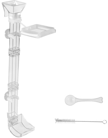 Juego de platos de alimentación de camarones, tubo de alimentación de camarones de pescado montado con anillo de alimentación, cepillo de limpieza para pecera, camarón, cangrejo