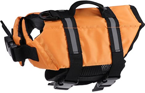 Toddmomy Durable Doggy Life Jacket XL wasserdichte Schwimmweste Für Hunde Hohe Flotation Mit Reflexstreifen Atmungsaktiv Und Bequem Für Schwimmen Und Wassersport Orange