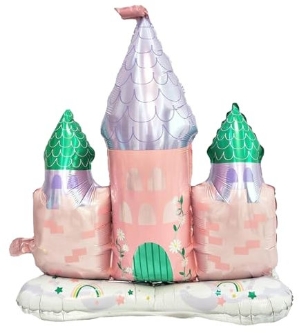 Ovanda Burg Folienballon, Geburtstagsballon, Luftballons Geburtstag deko, Happy Birthday Ballon Party Zubehör,Geburtstagsdeko,Happy Birthday Luftballon,für Geburtstag Party deko,Kinder Geburtstagsdeko