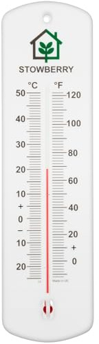 STOWBERRY Room Thermometer – 240mm Indoor or Outdoor Temperature Gauge | Ideal & Universal Thermometer for Measuring Current Temperature in a Room, Greenhouse, Garden, Patio, Home, Office or Balcony