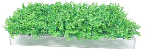 ibasenice Panneaux Muraux Végétaux Artificiels Fausse Plante Verte Décoration Murale Gazon Artificiel