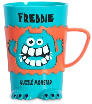 History & Heraldry Personalised Monster Mug – Pre Personalised with Popular Names Funny Monster Shaped - Unique Gift for Birthdays, Halloween, or Christmas (Freddie)
