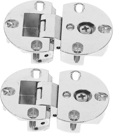 HONITANO 2pcs Zinc Alloy Adjustable Cabinet Door Hinges for Kitchen Cabinets Folding Hidden Bracket Flat Flap Furniture Hinges for Cupboard
