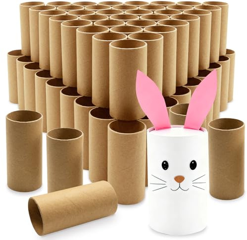 Seuqhck 120 Pack Cardboard Tubes for Craft, 1.5 x 3.4 Inch Empty Toilet Paper Rolls Round Craft Tubes Bulk, Strong and Pressure-Resistant for DIY, Art, Gift, Brown