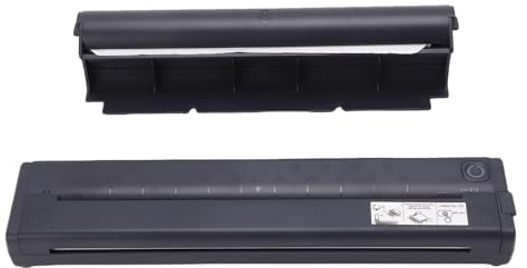 Cuifati Tragbarer Thermodrucker, Bluetooth-Tintenloser Drucker mit Halterung, Unterstützt 8,5 X 11 Zoll Letter 2 Bis 8,5 Zoll Breites Thermopapier, Tragbarer Kabelloser Drucker für (Black)