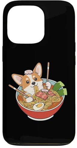 Lustige Corgi Japanische Ramen Nudelschale Japan Mama Papa Hülle für iPhone 13 Pro