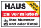 HB-Druck Haus zu vermieten von privat Schild A2 (420x594mm)