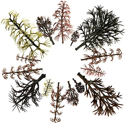 OrgMemory 29pcs Gemischtes Modellbau Bäume ohne Blätter, 4-14 cm, h0 Bäume, Spur n, Tabletop Gelände, Modellbau Gras, h0 Figuren mit No Stände