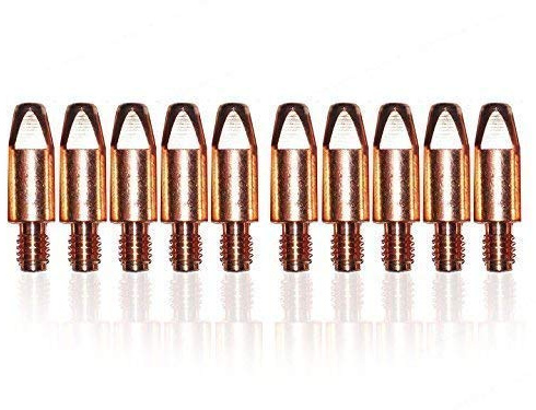 10 Stück Stromdüsen/Kontaktrohre für Aluminium Schweißen 1,2mm ∅ M6x28
