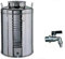 Milo srl CONTENITORE BIDONE FUSTO PER OLIO IN ACCIAIO INOX 18/10 50 LITRI MADE IN ITALY CON RUBINETTO