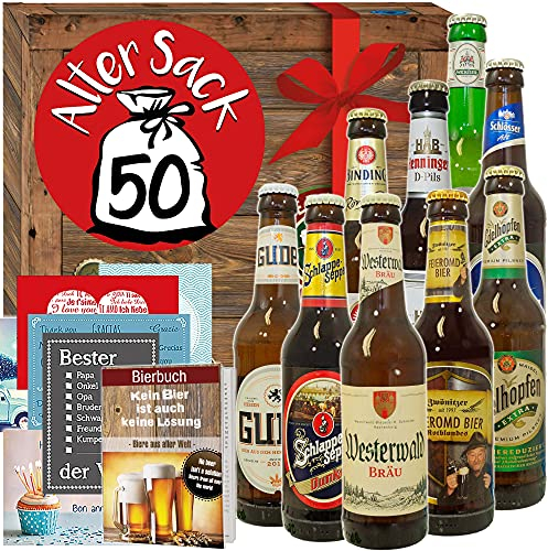 Alter Sack 50 / Biere aus Deutschland/Geburtstagsgeschenk Mann