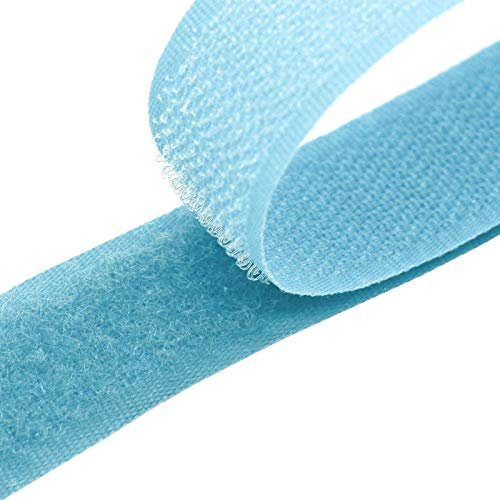 4m Klettband zum Nähen 20mm Flausch- & Hakenband 50 Farben Klettverschluss, Größe:20mm, Gurtband:351 himmelblau
