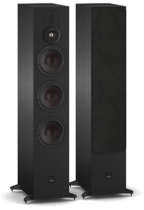 DALI SONIK 9 – Flaggschiff-Standlautsprecher (Paar) mit 3 x 7″ Clarity Cone™ Tiefmitteltönern, Hybrid-Hochtöner & SMC™ Technologie – Black Ash