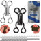 Verschluss Haken und Ösen, 60 Pack, Schwarz und Silber, zwei Größen Set, Haken Augen für BH, Bikini, Kleid, Rock, Häkchen für Kleidung, Ösen-Verschluss zum Nähen, Unterwäsche Verschlüsse, DIY Hook Eye