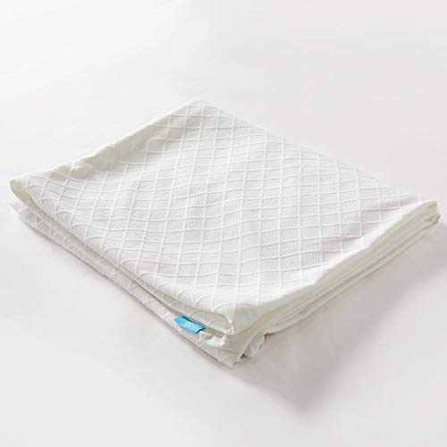 RECCI Housse de surmatelas respirante en bambou - Anti-allergie et anti-acariens - Convient pour surmatelas de 4 à 6 cm de hauteur - 140 x 200 cm