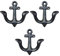 Storeka Nautical Anchor Design Wall Hooks Vintage Rustic Cast Iron Coat Hooks Rack Decorative Wall Mounted Antique Hanger (3 Pack)