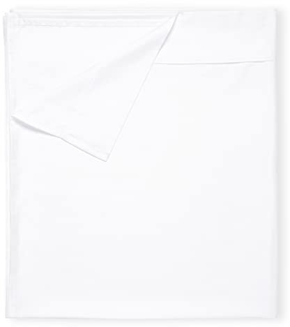 Bettlaken für Super-Kingsize-Bett, Fadendichte 400, 100 % Baumwolle, weicher Baumwollstoff der höchsten Qualität, atmungsaktives Bettlaken, Hellweiß, Super-Kingsize-Bettgröße