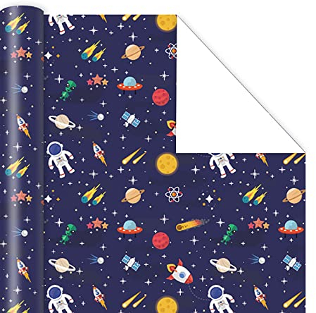 Geschenkpapier Geschenkpapier Geburtstag Geschenke für Mädchen Geschenktüten Weihnachten Geschenk Papier Recycelbar 8 Stück Universum