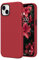 SURPHY Hülle Kompatibel mit iPhone 13 Leder Hülle, iPhone 13 Hülle Kunstleder 6,1 Zoll, Kunstleder Hülle für iPhone 13 Handyhülle Protective Schutzhülle (mit Mikrofaserfutter), Rot