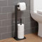 ARCHITECKT® Black Square Freestanding Toilet Roll Holder Bathroom Accessories Toilet Paper Holder